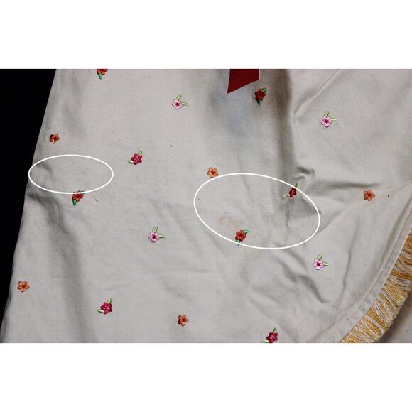 NWT 2005 Gymboree Tropical Paradise Khaki Wrap Around Skirt Fringe Flower size 8 - Picture 2 of 9